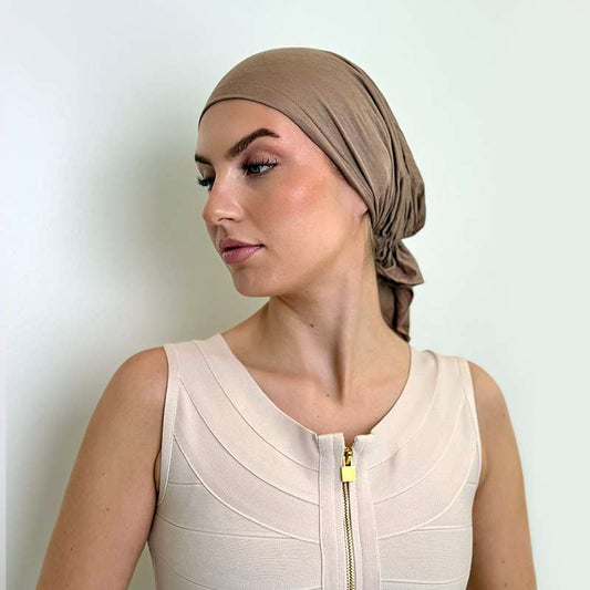 Turbante Spirit – tocado suave que cubre toda la cabeza