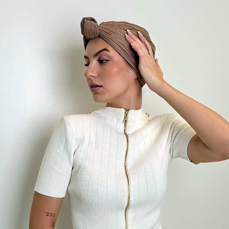 Turbante Tulip – cruzado en la parte delantera
