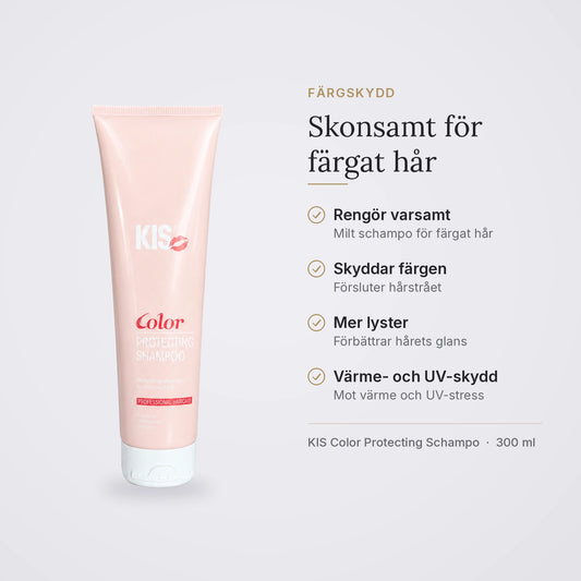 KIS Color Protecting Schampo: milt schampo för färgat hår, skyddar färgen, mer lyster, skydd mot värme och UV
