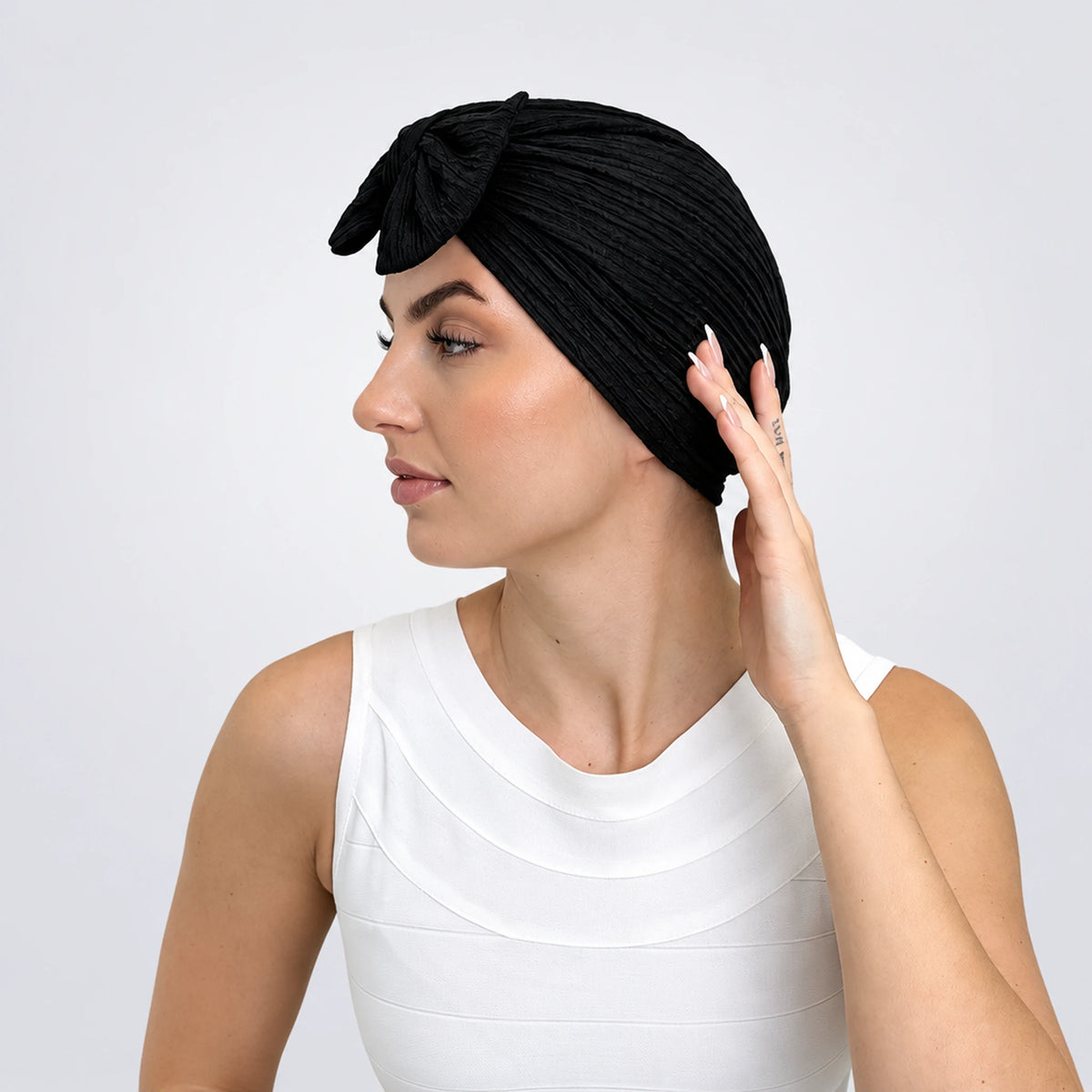 Turban Rosett – svart