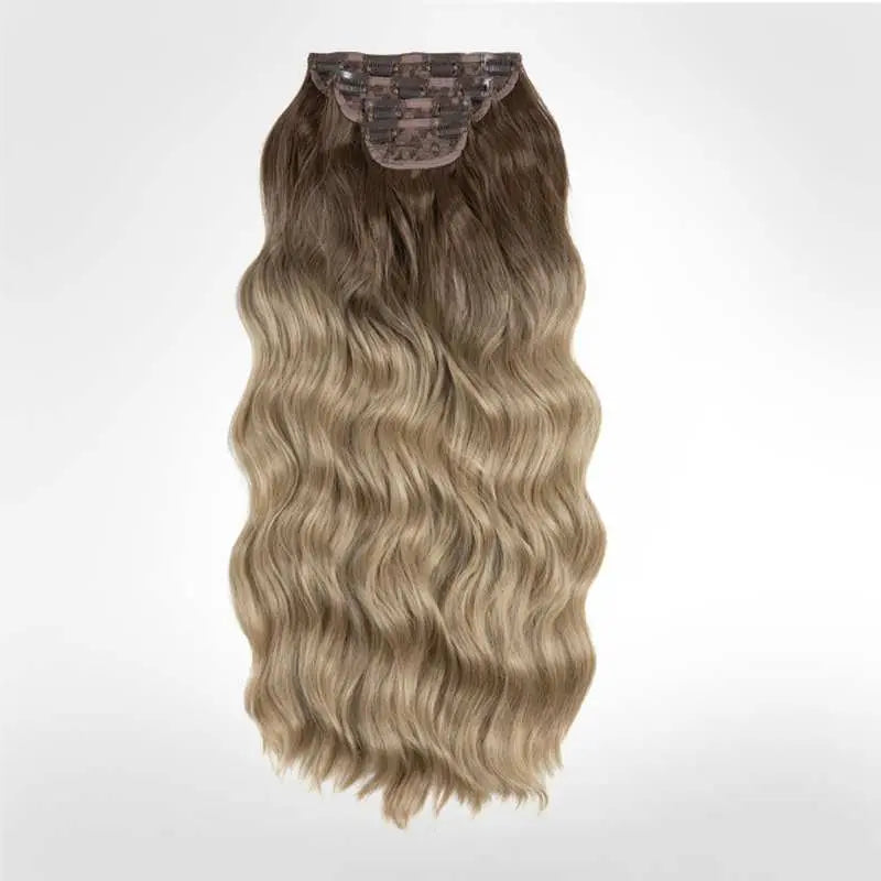 Vågigt Clip in löshår Syntetiskt set - Fairwithhair