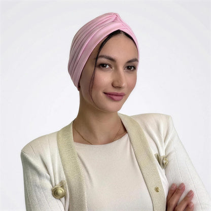 Turban Ella i rosa med vit kofta