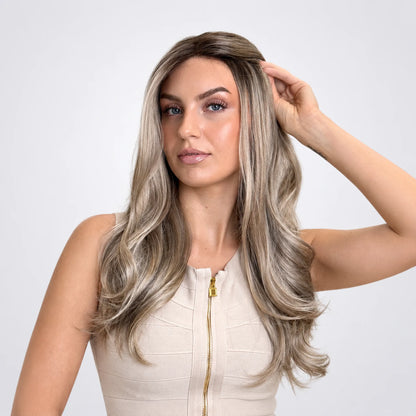 Amber Vegan Syntetisk Peruk – Mono Top
