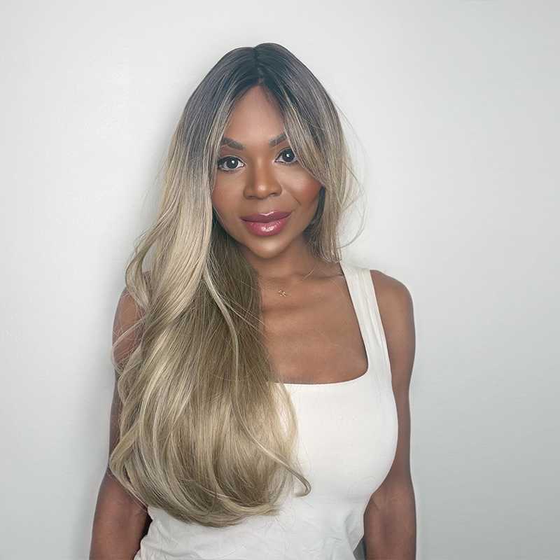 Amber - Syntet Lace Front Peruk (Mono Part) - Fairwithhair