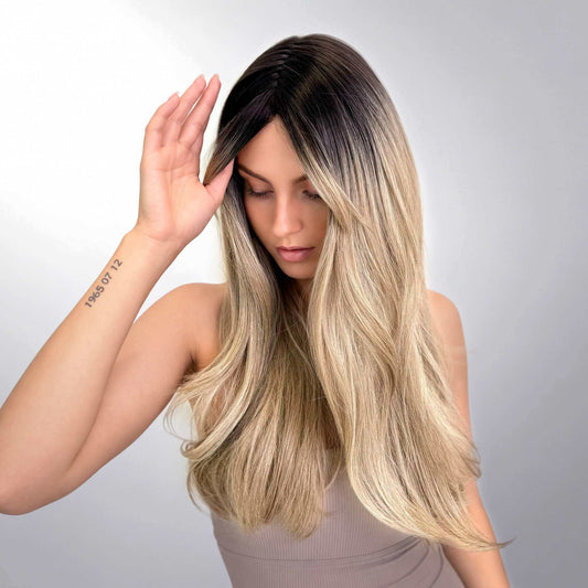 Amber Medicinsk Syntet peruk – Lace Front Mono-Top Peruk
