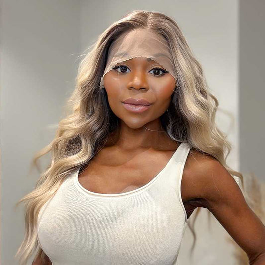 Angela - yntetisk Half Lace Peruk - 50cm - Fairwithhair