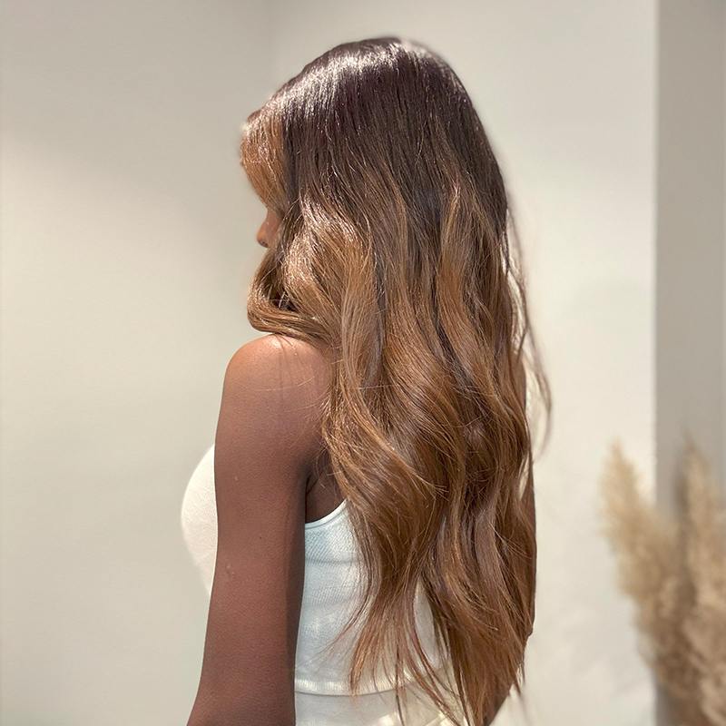 Angela - yntetisk Half Lace Peruk - 50cm - Fairwithhair