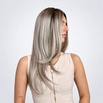 Astrid Vegan Syntetisk Peruk – Mono Part, Ash