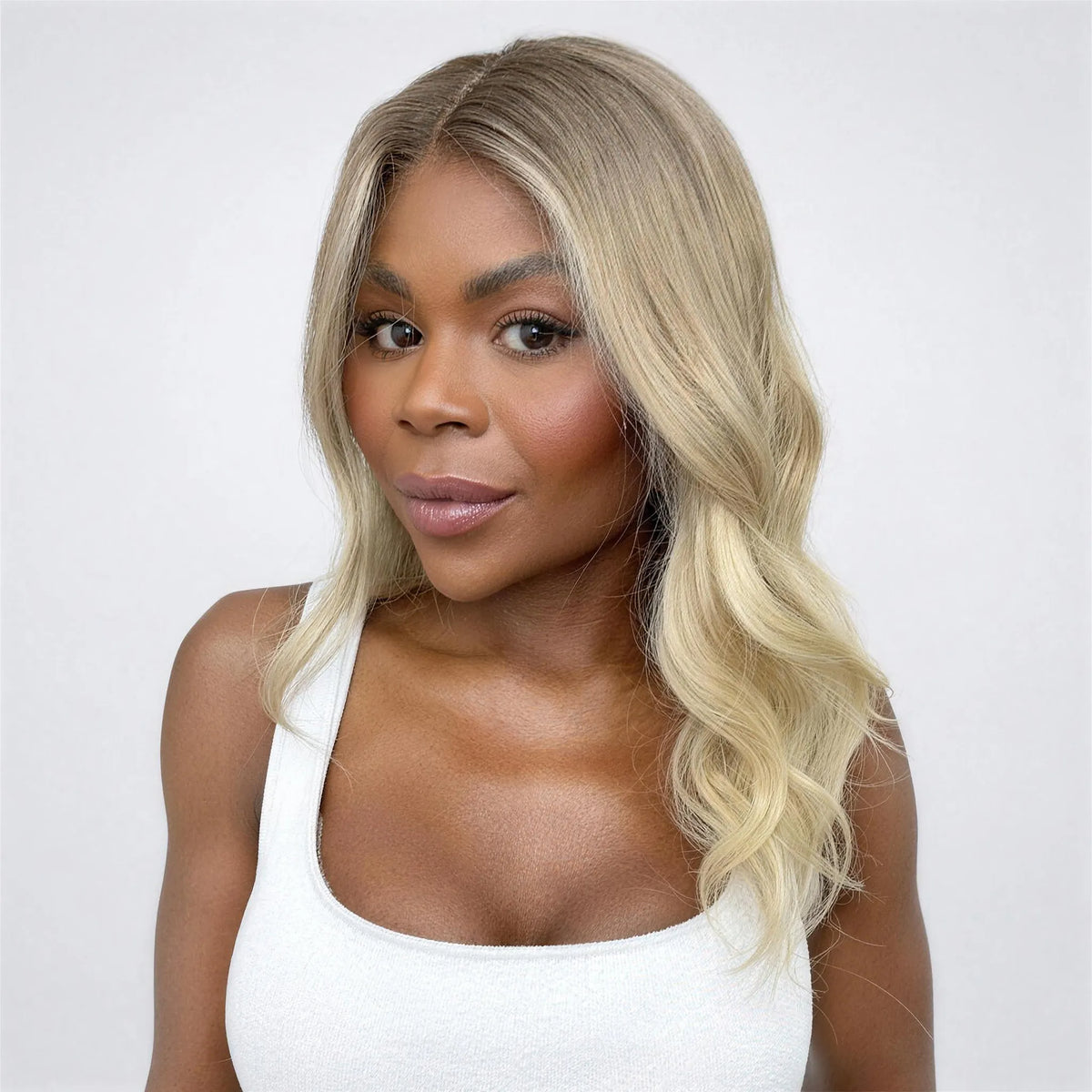 Belle Lace Front Plus – R7/18A/60 Ice Blonde Balayage