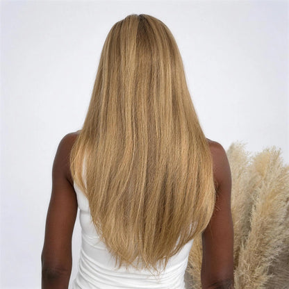 Belle Lace Front Plus – Warm brown, bakifrån