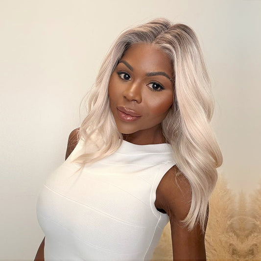 Bianca Värmetålig Syntetperuk – Halv Lace - Fairwithhair