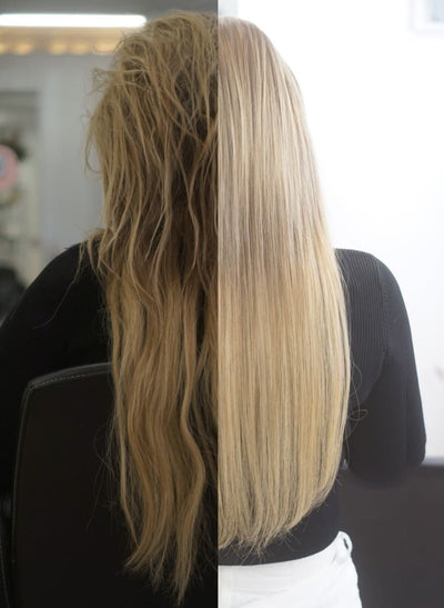 Buchen Sie jetzt Ihr Makeover: Einnähen von Haarverlängerungen