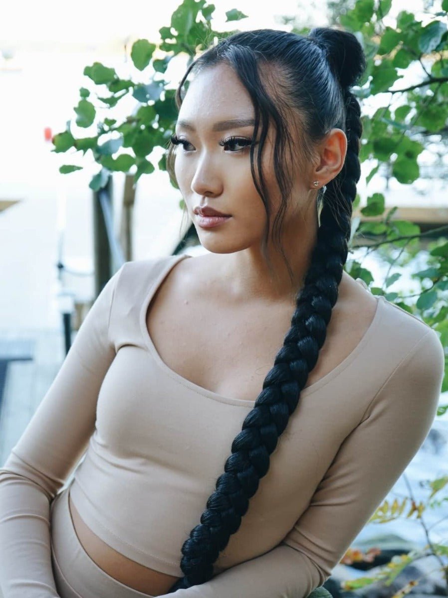 Boxbraid ponytail - 80 cm - Dragsnöre - Fairwithhair