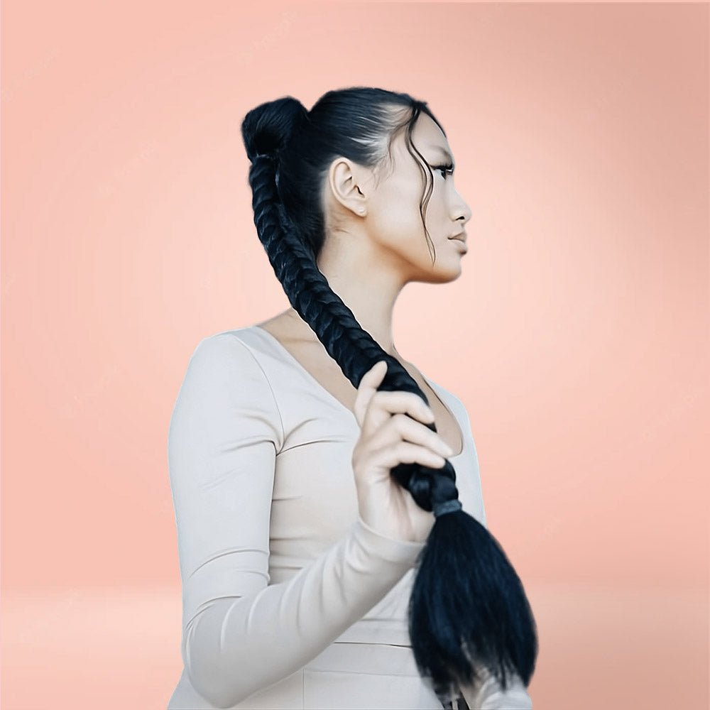 Boxbraid ponytail - 80 cm - Dragsnöre - Fairwithhair