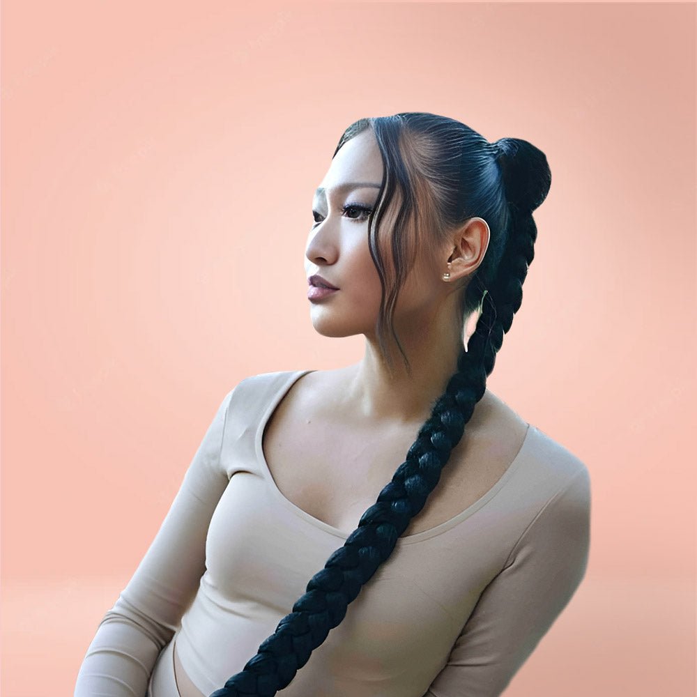 Boxbraid ponytail - 80 cm - Dragsnöre - Fairwithhair