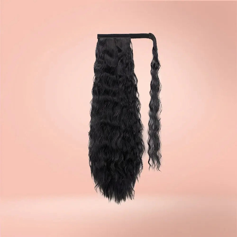 Vegan Ponytail – Chic, lockig, svart
