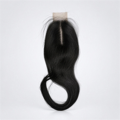 Classic Lace Closure – Rak & Vågig – 6x2, textur Rak, färg 1B, framsida