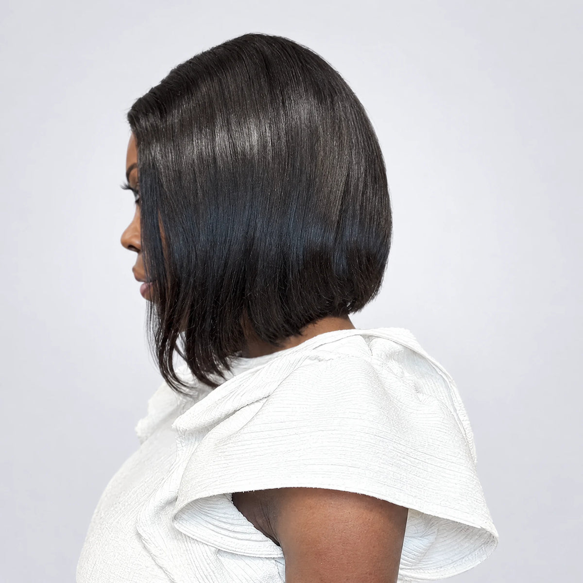 Classic Peruk Äkta Hår – Rak Bob, Lace Frontal