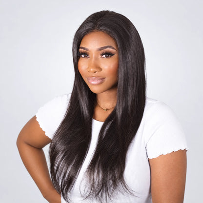 Classic Peruk Äkta Hår – Rak, Lace Frontal