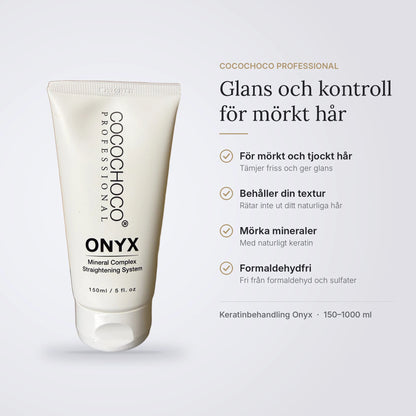 Cocochoco Keratinbehandling Onyx – glans och kontroll för mörkt hår