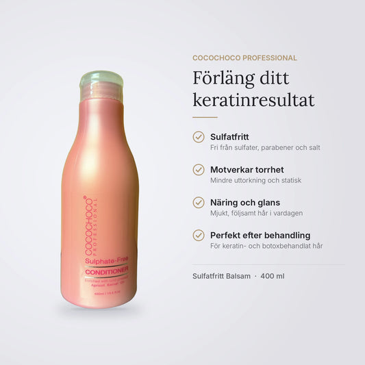 Cocochoco Sulfatfritt Balsam – fördelar: sulfatfritt, motverkar torrhet, näring och glans