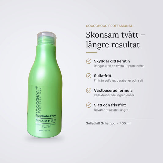 Cocochoco Sulfatfritt Schampo – fördelar: skyddar ditt keratin, sulfatfritt, växtbaserad formula