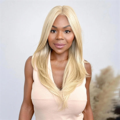 Courtney Vegan Syntetisk Peruk – Mono Top – Natural blond