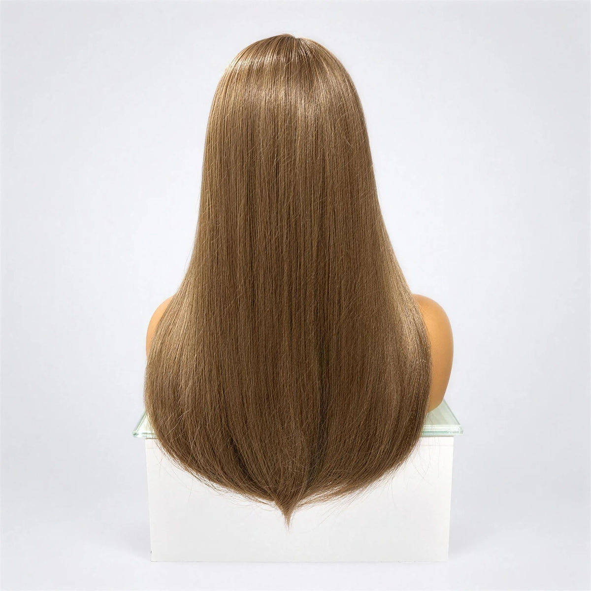 Crown Vegan Syntetisk Peruk – Lace Front Plus – Askbrun