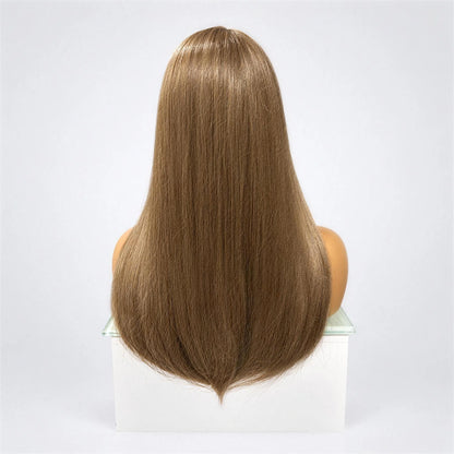 Crown Vegan Syntetisk Peruk – Lace Front Plus – Askbrun