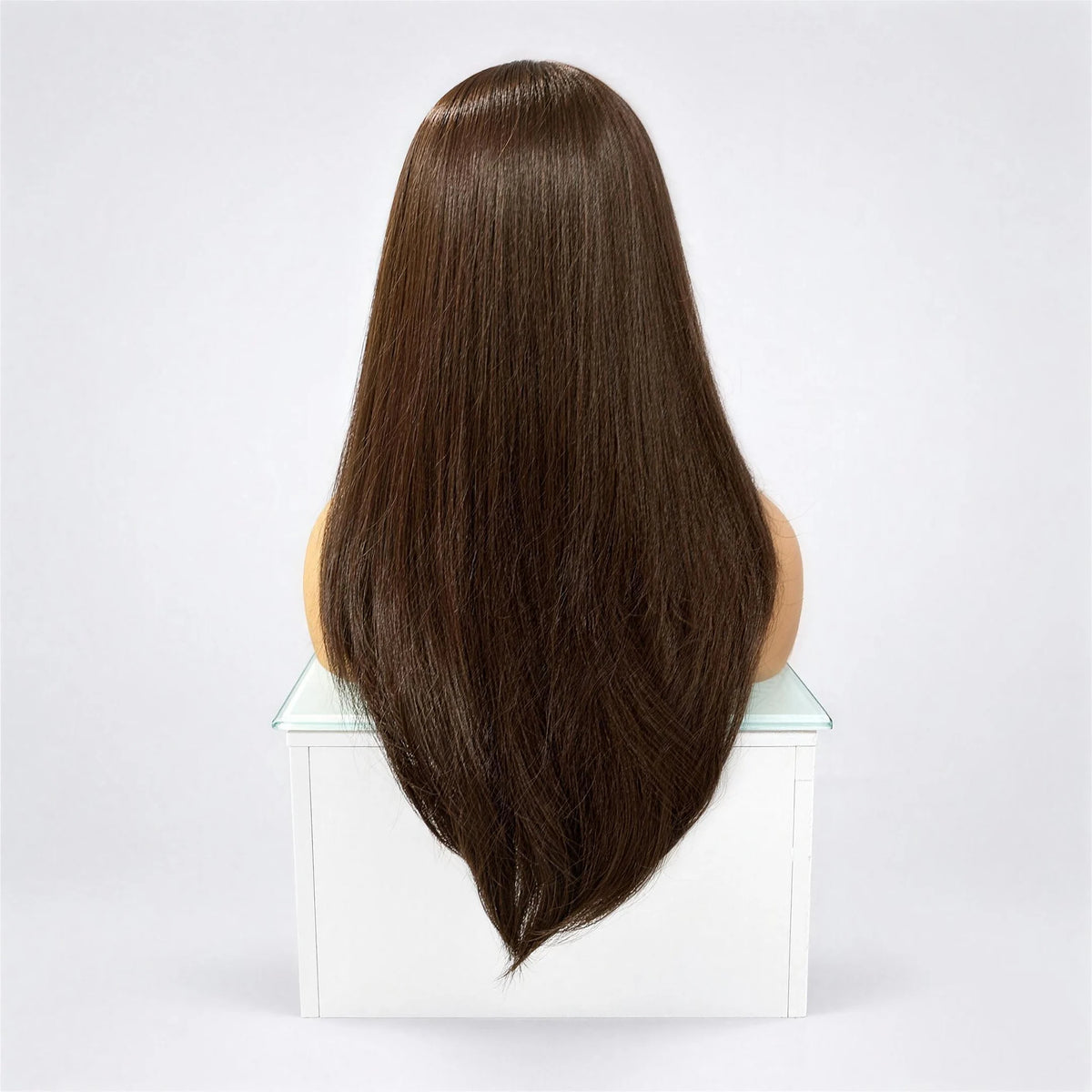 Crown Vegan Syntetisk Peruk – Lace Front Plus – Brun