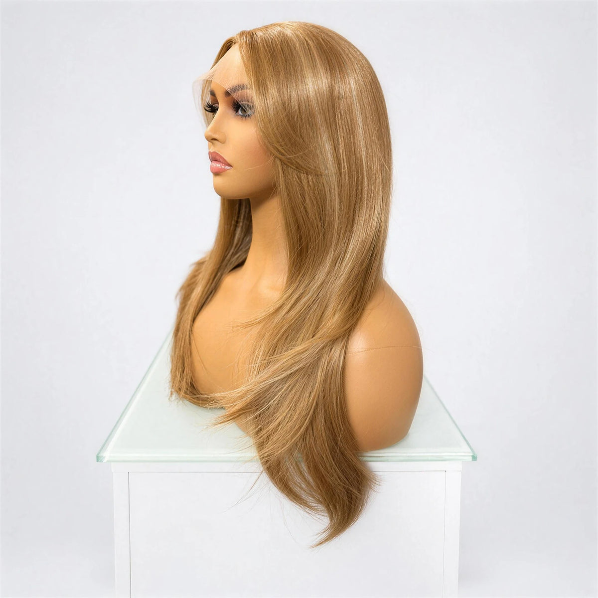 Crown Vegan Syntetisk Peruk – Lace Front Plus – Cendre