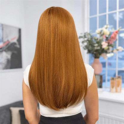 Crown Vegan Syntetisk Peruk – Lace Front Plus – Coppar