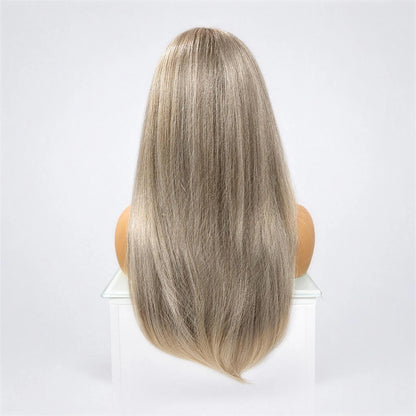 Crown Vegan Syntetisk Peruk – Lace Front Plus – Lättgrå