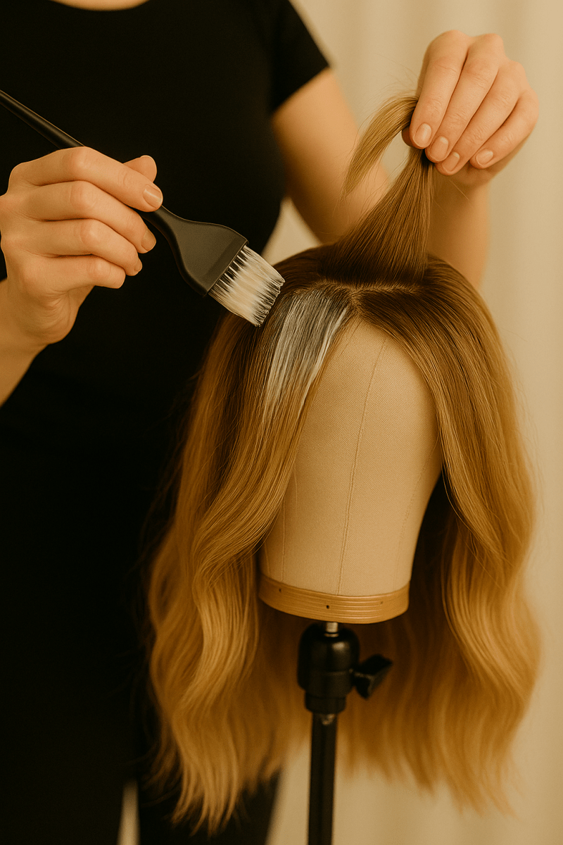 Färgning Peruk äkta hår - Fairwithhair