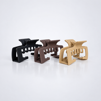 Hårklämma Peruk i 1 Jet Black, 2 Dark Brown och Beige, annan vinkel