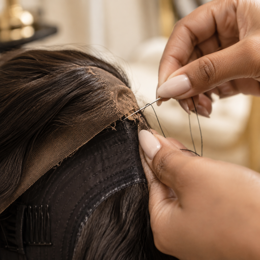 Lagning av lace på peruk - Fairwithhair