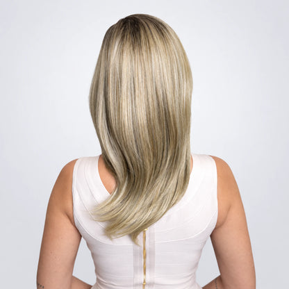 Kerstin Vegan Syntetisk Peruk – Mono Part, Beige Blond