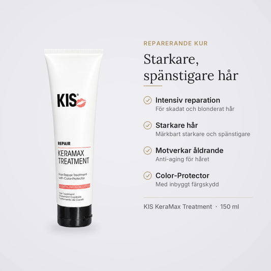 KIS KeraMax Treatment: intensiv reparation för skadat och blonderat hår, starkare och spänstigare hår, med Color-Protector