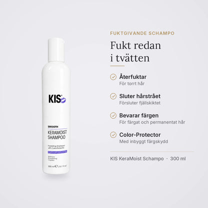 KIS KeraMoist Schampo: återfuktande schampo för torrt hår, sluter hårstrået och bevarar färgen, med Color-Protector