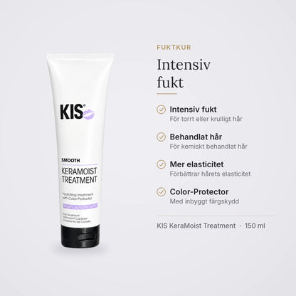 KIS KeraMoist Treatment: intensiv fukt för torrt eller krulligt hår, förbättrar elasticiteten, med Color-Protector
