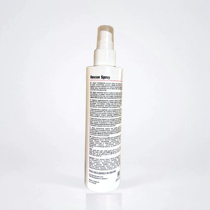 KIS Rescue Spray, baksida med användning och innehåll