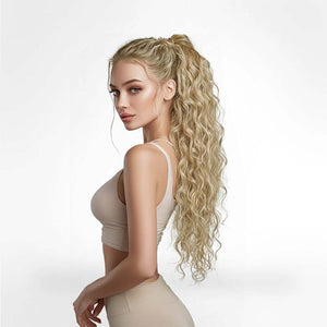 Lockig Hästsvans Syntetisk Ponytail