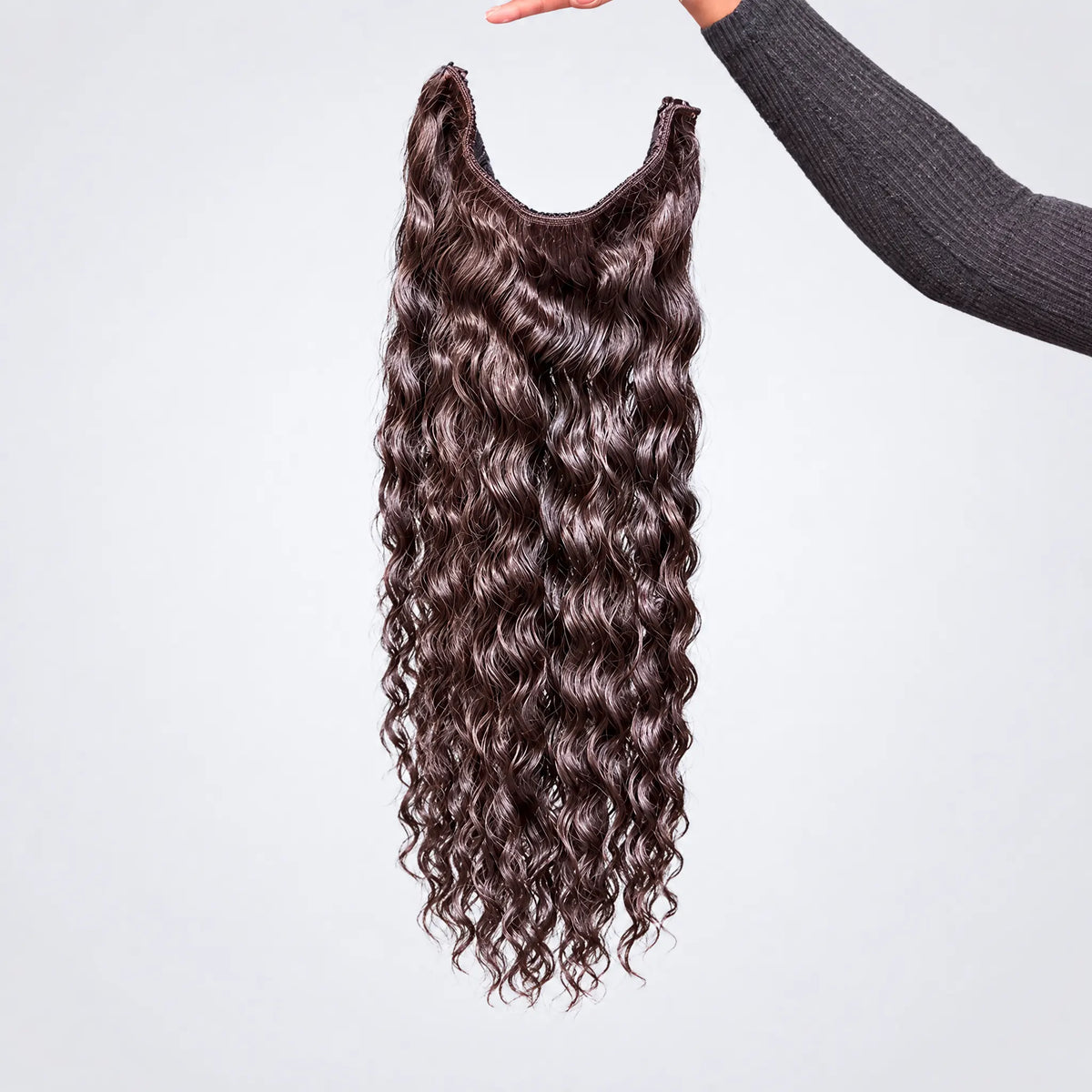 Luxury Halo Hairband – Lockig, färg 2 Dark Brown