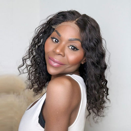 Luxury KRULLIG Lace Peruk Äkta Hår - Fairwithhair