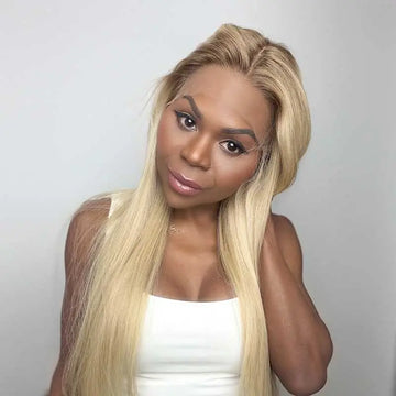 Luxury Peruk Äkta Hår – Belle, Lace Front Plus – 8N - Blond