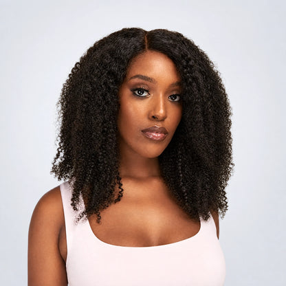 Luxury Peruk Äkta Hår – Kinky, Lace Closure