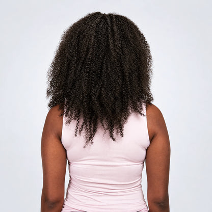 Luxury Peruk Äkta Hår – Kinky, Lace Closure