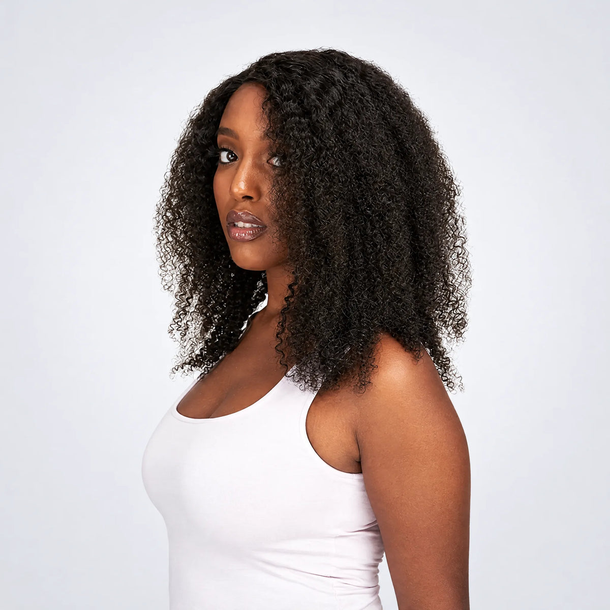 Luxury Peruk Äkta Hår – Kinky, Lace Closure