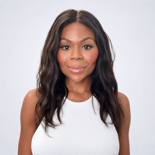 Luxury Peruk Äkta Hår – Vågig Bob, Lace Closure