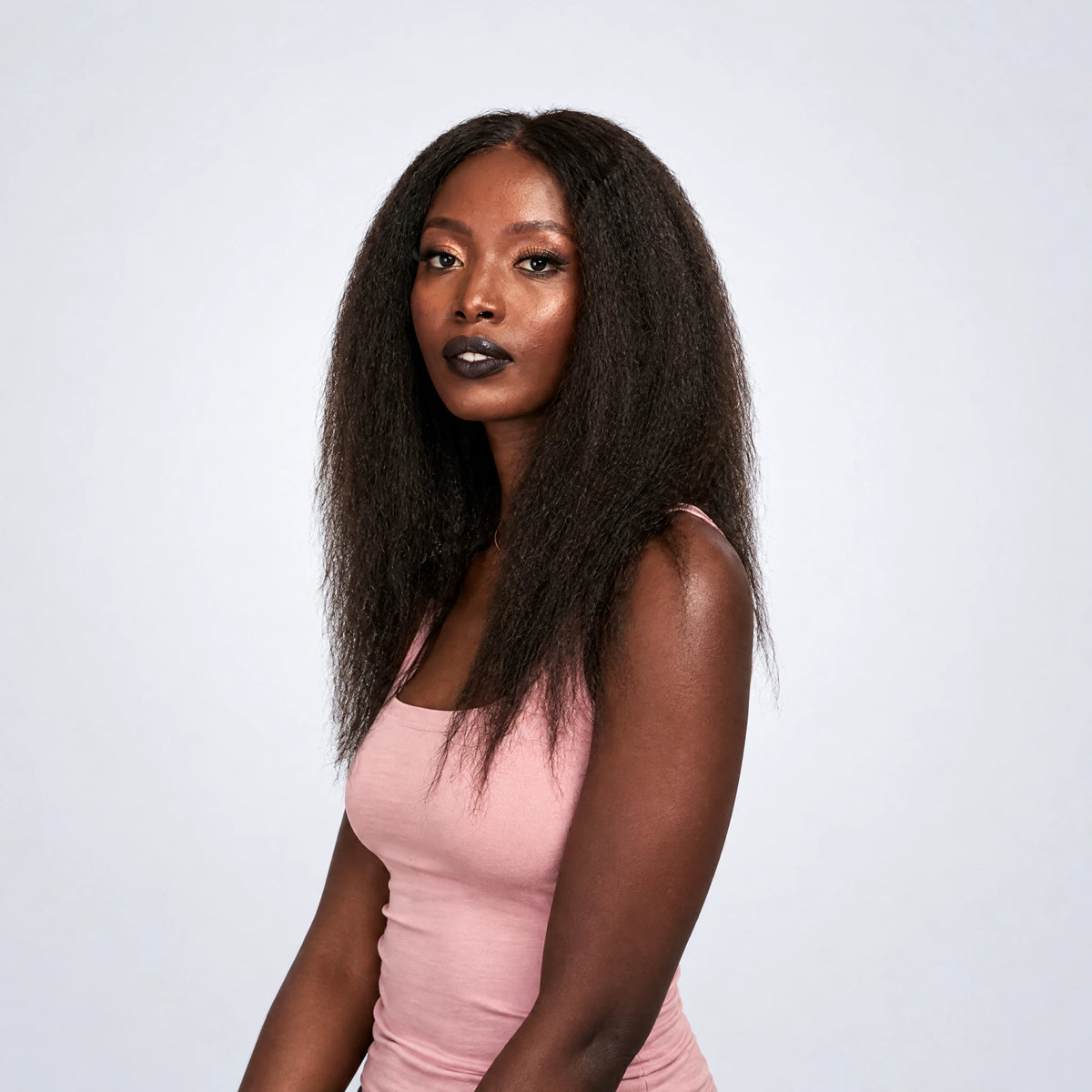 Luxury Peruk Äkta Hår – Yaki, Lace Closure